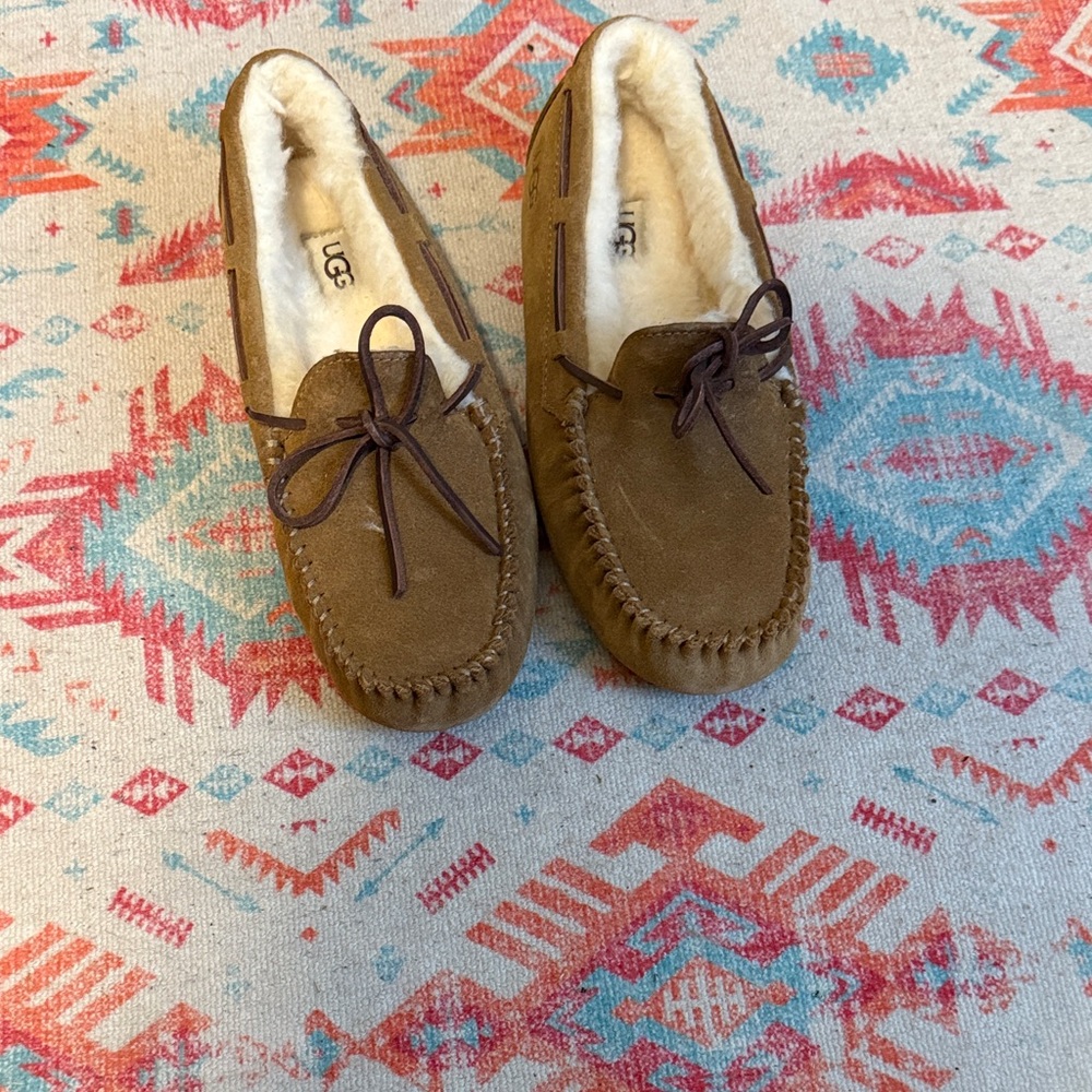 UGG Brown Moccasins with Cream Lining